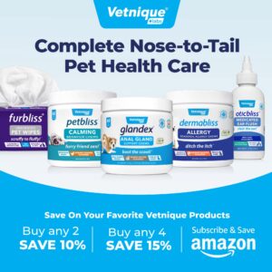 Vetnique Activebliss Dog Multivitamin - Daily Treat with Glucosamine, Omega 3, Digestive Enzymes & Probiotics for Joint, Digestive, & Immune Support - Vet Recommended Dog Vitamins for Optimal Health