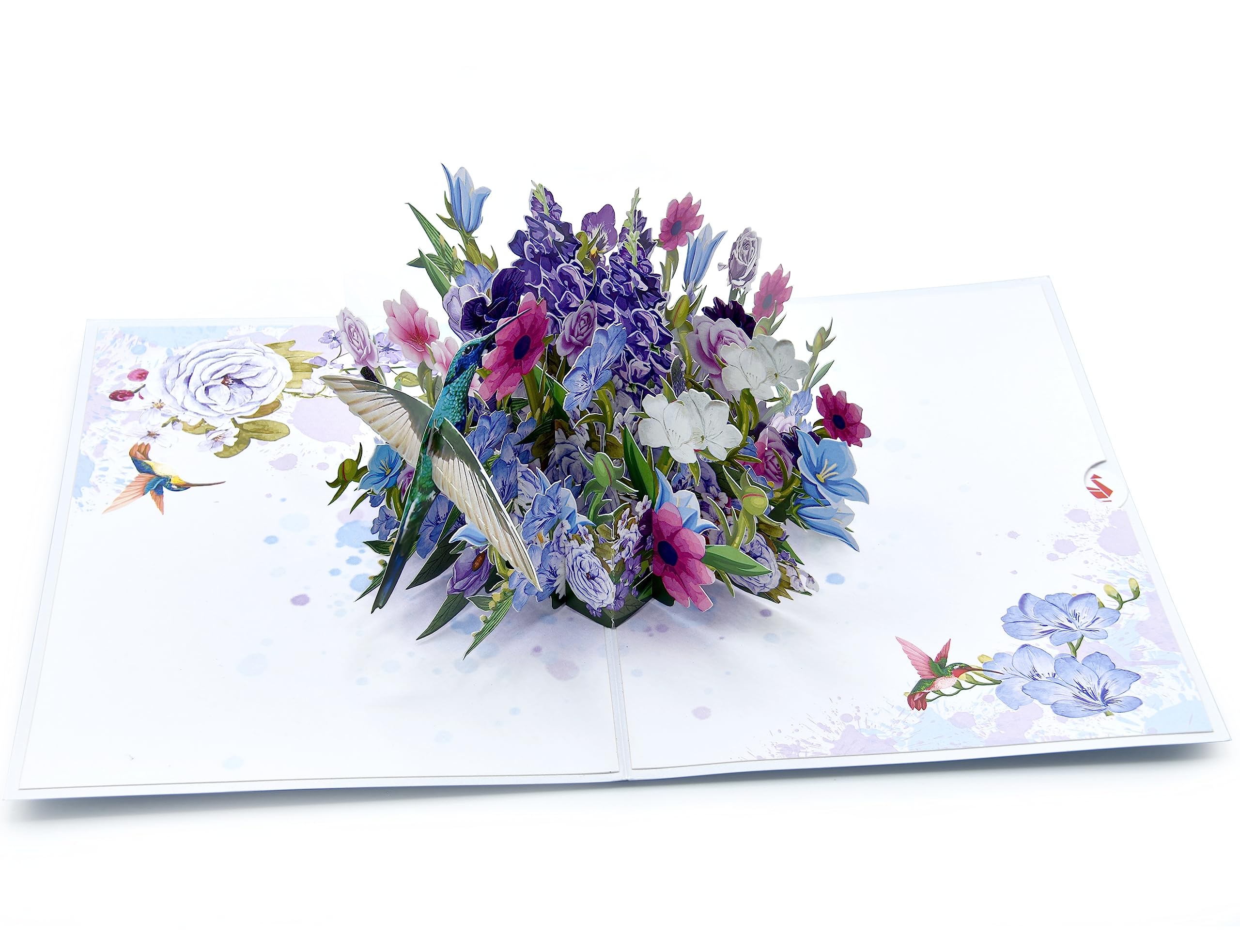 Floral Symphony: A Hummingbird Pop-Up Greeting Card, Birthday Card, Mothers Day Card, All Occasions