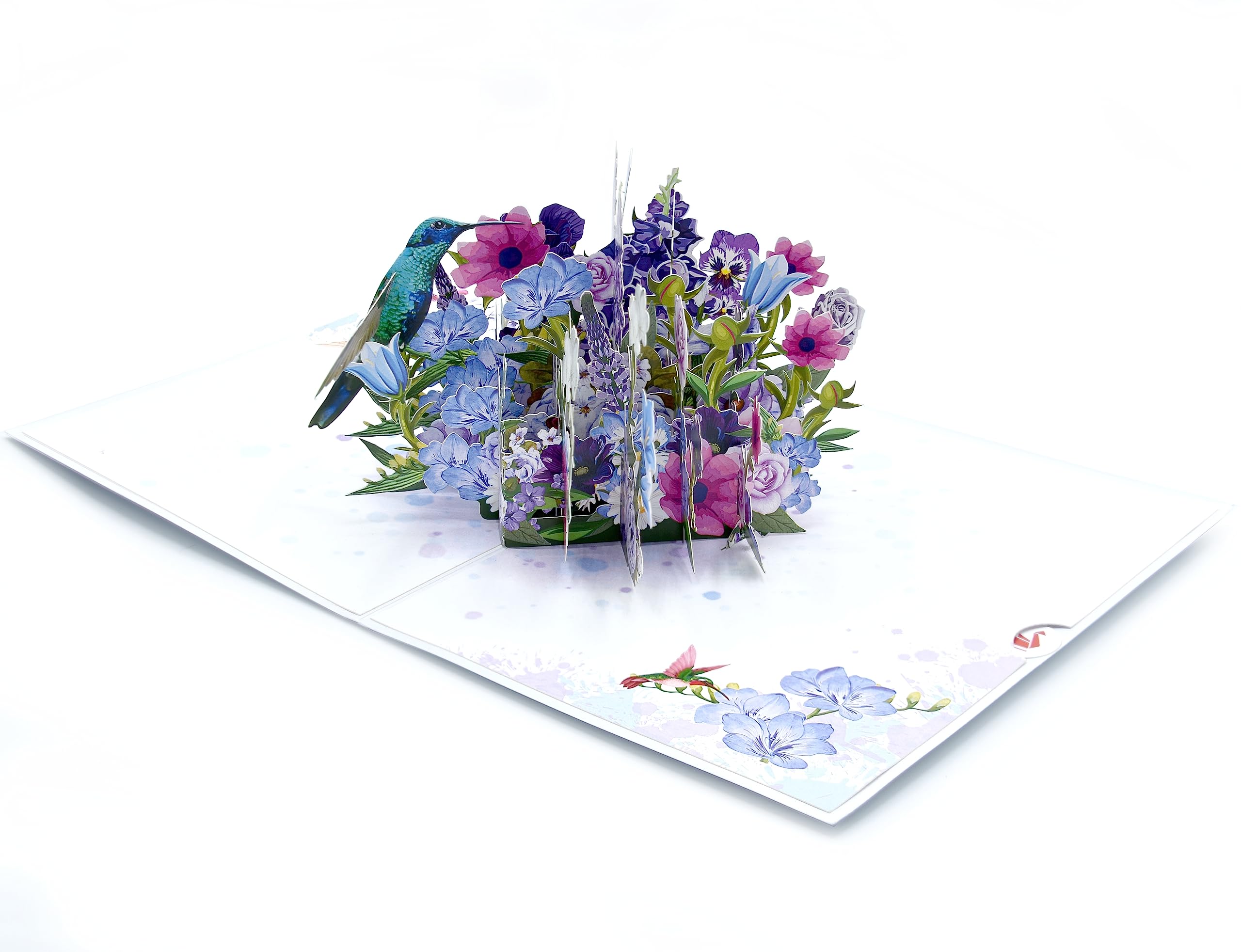 Floral Symphony: A Hummingbird Pop-Up Greeting Card, Birthday Card, Mothers Day Card, All Occasions