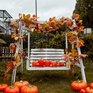 Anna's Whimsy 13FT Thanksgiving Garland, Leaf Garland with Pumpkin and Pine Cone,Hanging Autumn Garland for Door Wall Staircase Porch Balcony Fireplace Fall Decor Indoor Thanksgiving Decor