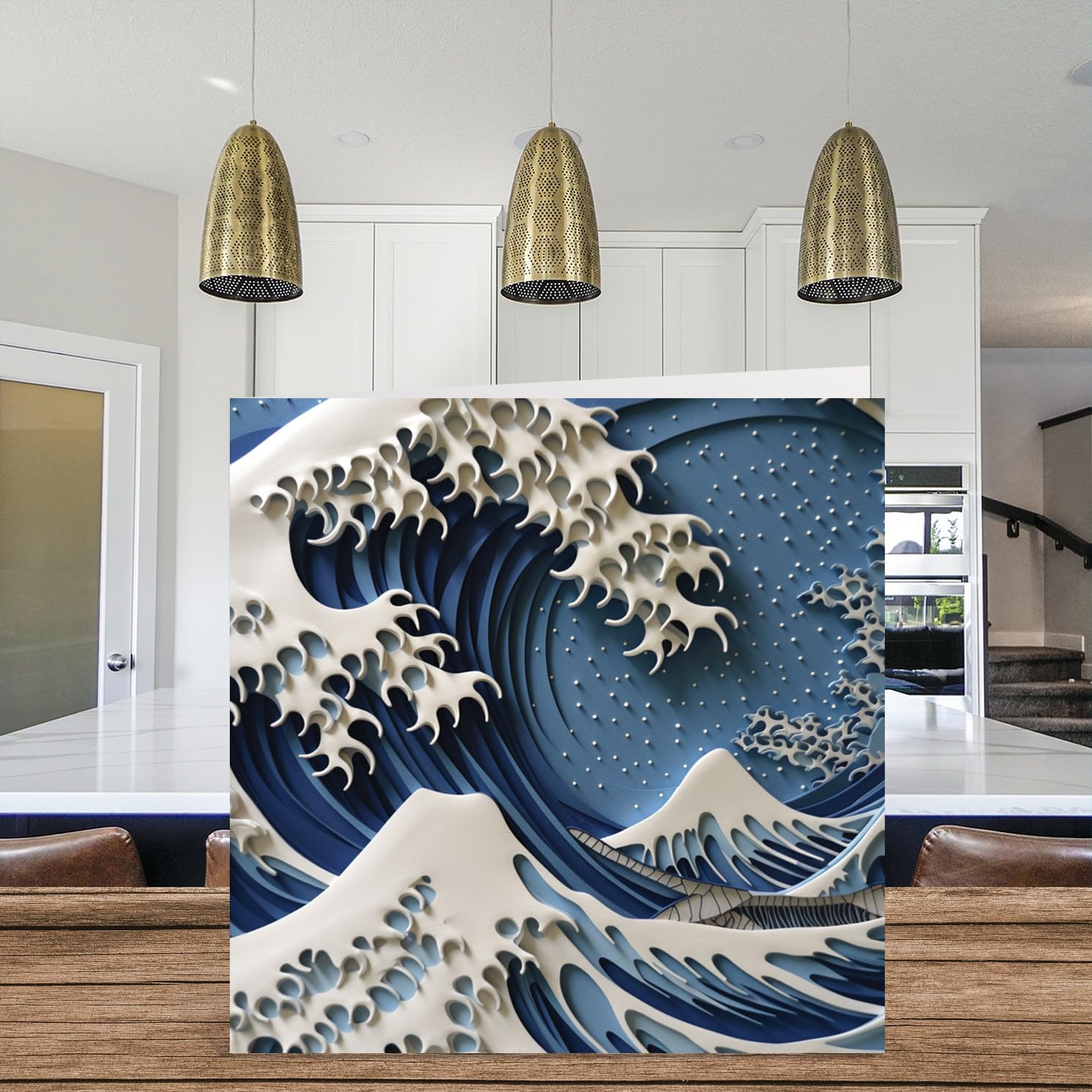 Birthday Cards for Women Men - The Great Wave off Kanagawa by Katsushika Hokusai - Classic Artwork Card for Mom Dad Papa Pops Brother Sister Son Daughter Grandma Grandpa, 5.7 Inch Greeting Cards