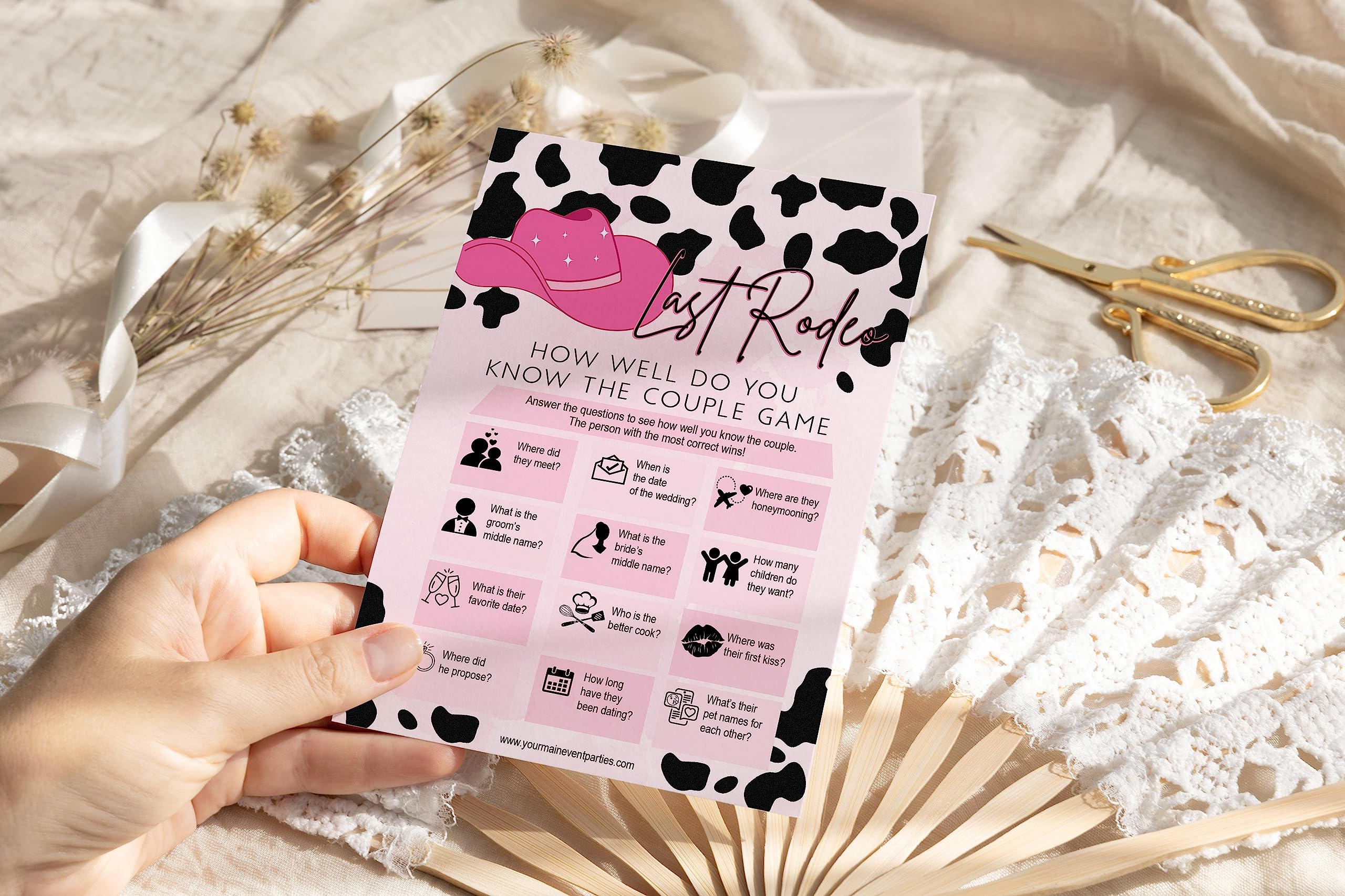 Your Main Event Prints Her Last Rodeo Bridal Shower Games, Western Bachelorette Party Cowgirl Party Games