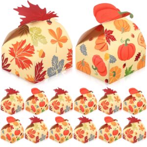 pasimy 36 pcs thanksgiving party candy boxes thanksgiving party treat boxes autumn harvest party boxes pumpkin maple leaf fall paper boxes for thanksgiving autumn birthday party decoration