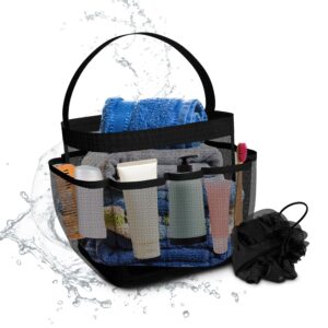 HomeShui Mesh Shower Caddy Dorm - Portable Shower Caddy Basket - Quick-Dry Mesh Shower Bag with 8 Pockets - Bath Caddy - Travel Shower Caddy College