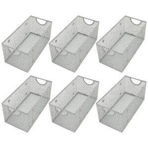 ybm home wire mesh storage basket organizer for cd and dvds - 6 pack