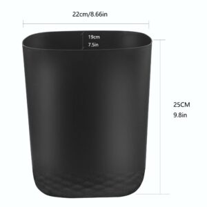 Feiupe Small Trash Can with 60 Count of Trash Bags,2.5 Gallon Wastebasket Recycling Bin Trash Can for Bathroom Bedroom Office Kitchen (2, Black)