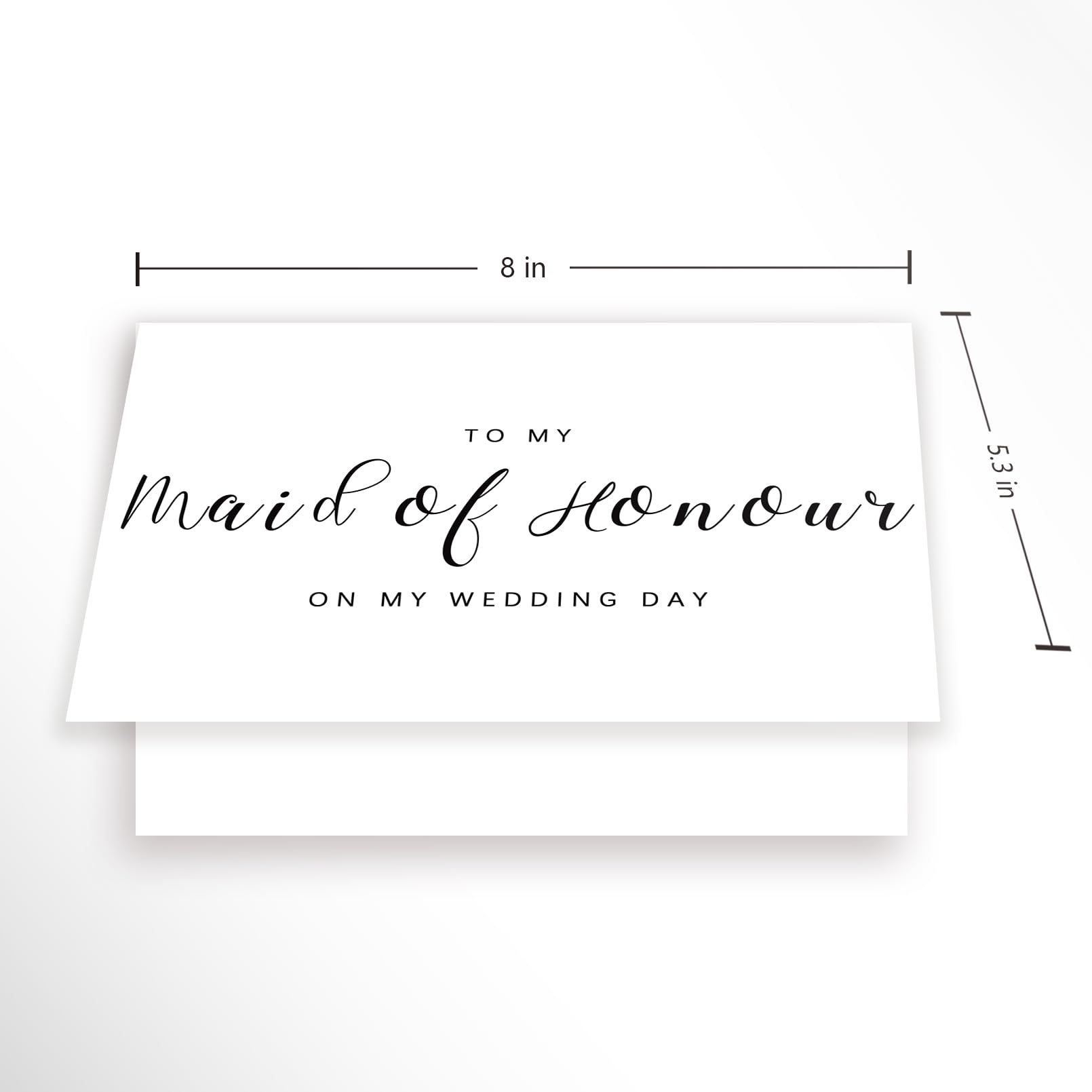 YiKaLus Wedding Day Thank You Card for Maid of Honour, Blank Inside