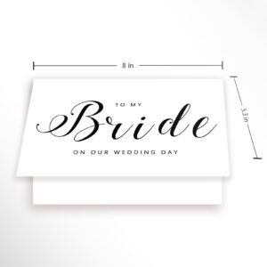 YiKaLus To My Bride On Our Wedding Day Card, Wedding Card for Bride from Groom, To My Wife On Our Wedding Card, Wedding Card to Fiancee