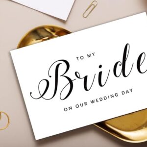 YiKaLus To My Bride On Our Wedding Day Card, Wedding Card for Bride from Groom, To My Wife On Our Wedding Card, Wedding Card to Fiancee