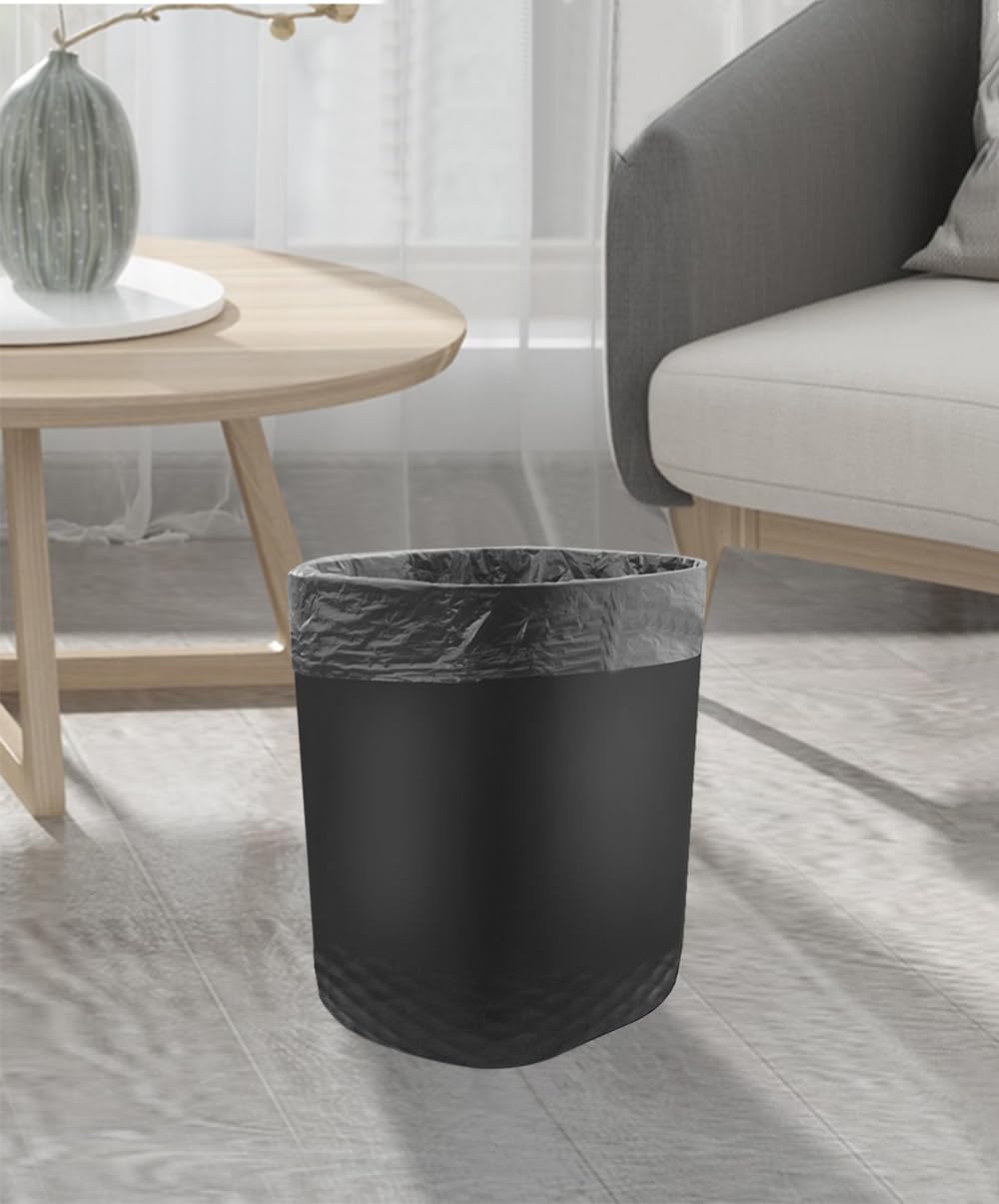 Feiupe Small Trash Can with 60 Count of Trash Bags,2.5 Gallon Wastebasket Recycling Bin Trash Can for Bathroom Bedroom Office Kitchen (2, Black)