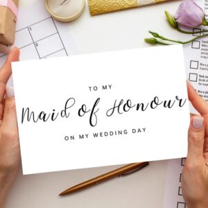 YiKaLus Wedding Day Thank You Card for Maid of Honour, Blank Inside