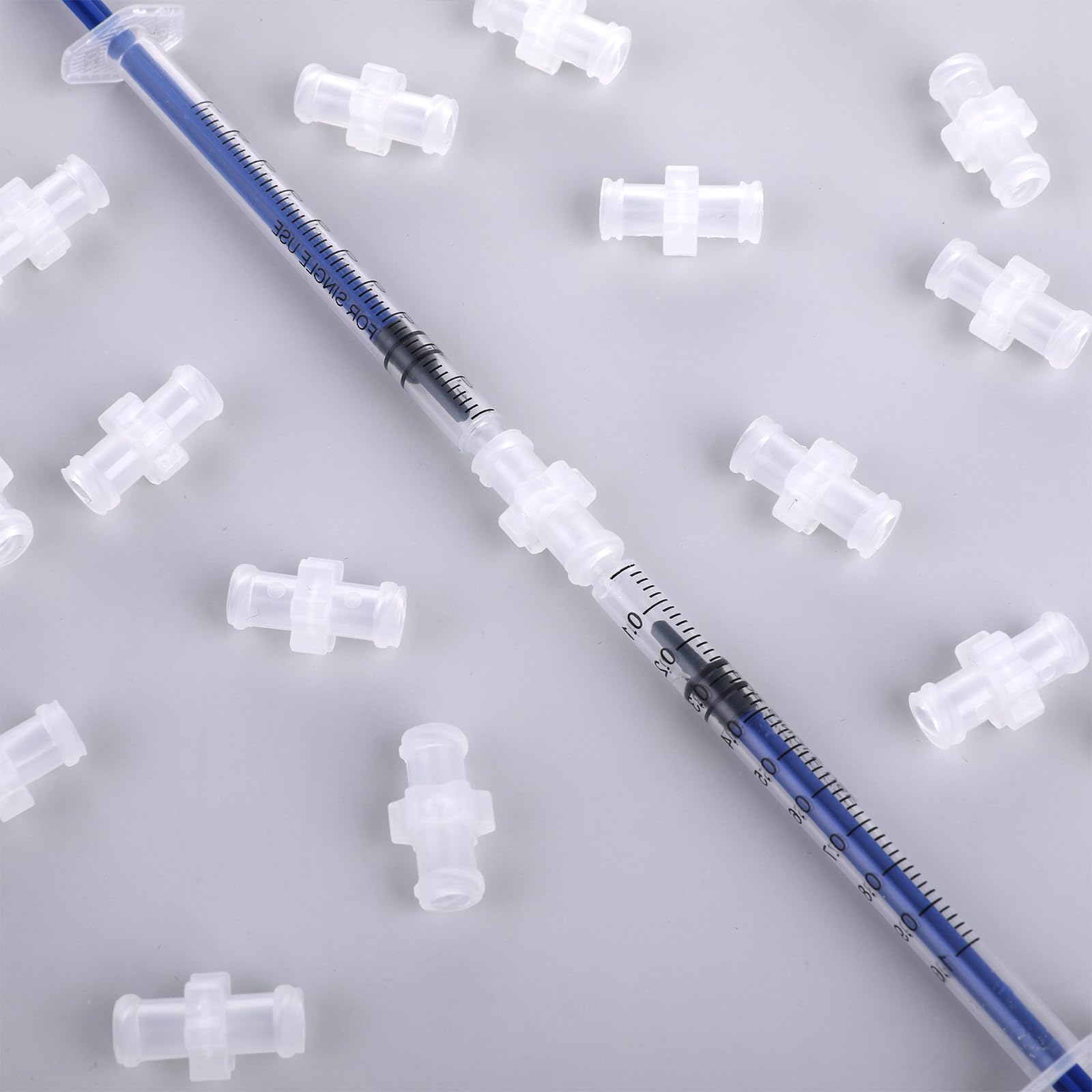 30PCS Luer Lock Syringe Adapter for Bottles, Syringe Adapter Luer Lock Connector Luer Lock Adapter Clear Female Luer Syringe to Syringe Transfer Connector Luer Lock Syringe Bottle Adapter for Syringe