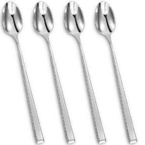 royalrose alexander fine spoons, set of 4, 18/10 stainless steel, well made, dishwasher safe, heavy duty spoon (7.3" iced tea spoons)