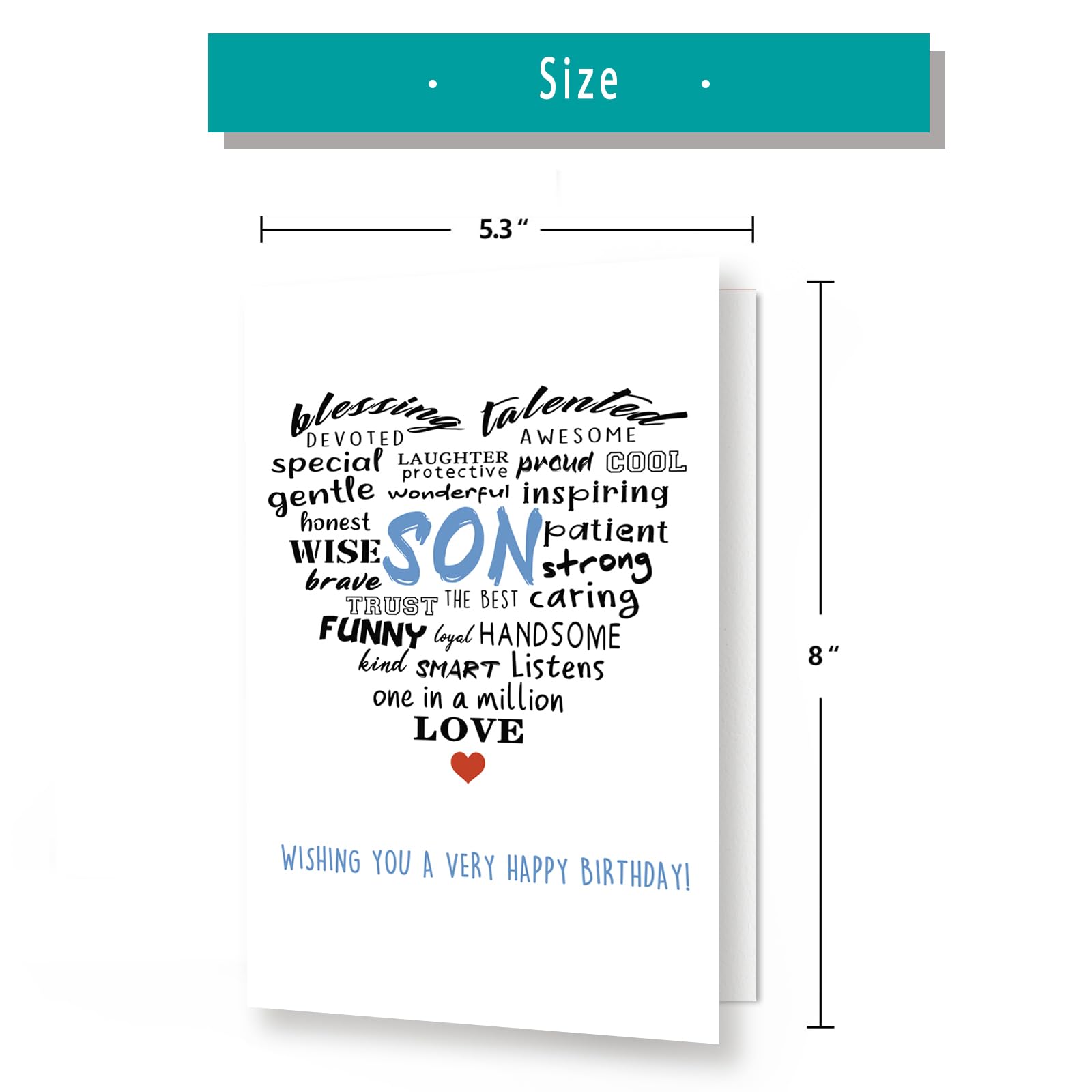 Unique Son birthday Card from Mom and Dad, Joke Birthday Card for Son Adult, Praise Son Birthday Card from Parents, Hilarious Son Birthday Gift with Envelope