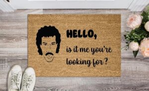 doormat, is it me you are looking for? lionel richie rug, lionel mat, lionel hello doormat, christmas day non slip floor mat for home bathroom kitchen entrance 18 x 30 inch