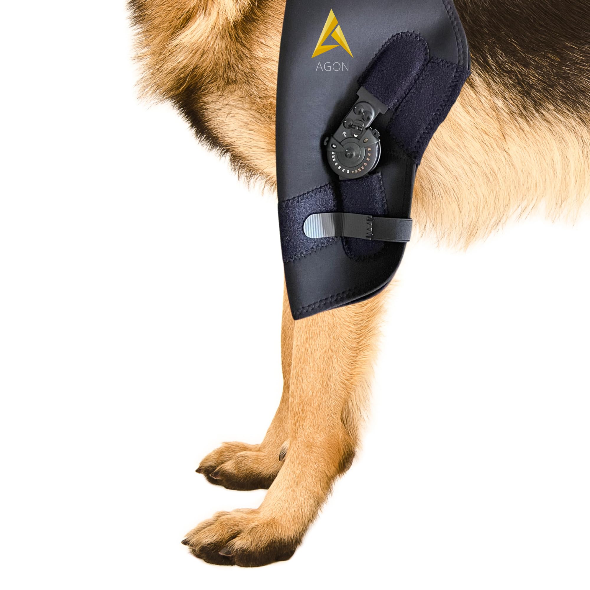 AGON Dog Elbow Brace for Elbow Support – Adjustable Hinge Stabilizer Dog Elbow Protector – Neoprene Elbow Support Brace with Hook and Loop Closure – Ideal for Dysplasia, Dislocation, Osteoarthritis