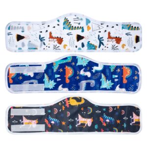 micooyo male dog diaper lightweight dog wraps male washable dog diapers dog belly bands for male dogs, male dog wraps medium (dinosaur,m)