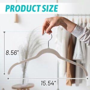 Sishynio Premium Velvet Shirt Hangers 30 Pack, Non-Slip 360° Swivel Hook Slim Flocked Coat Hanger, Space Saving Felt Hanger for for Tank Top, Blouses, Strappy Dresses