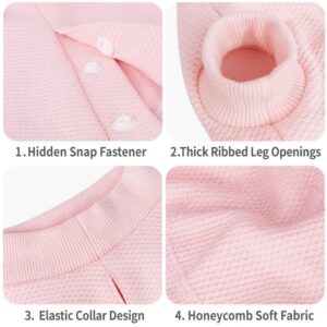 Frienperro Dog Recovery Suit Pet Spay Surgery Shirt for Female Dogs Onesie, Puppy Pajamas Cone E-Collar Alternative for Small Cat Chihuahua Yorkie,Pink XXS