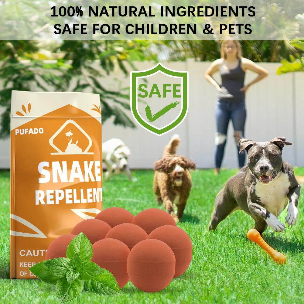 Pufado Snake Repellent for Yard Powerful, Keep Away Outdoors, Outdoors Pet Safe, Outdoor Repellant Home, Out Effectively- 10 Pack 45TRR