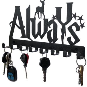 HeavenlyKraft Decorative Metal Key Hooks | Key Holder | Always Sign | Wall Mounted Key Hooks