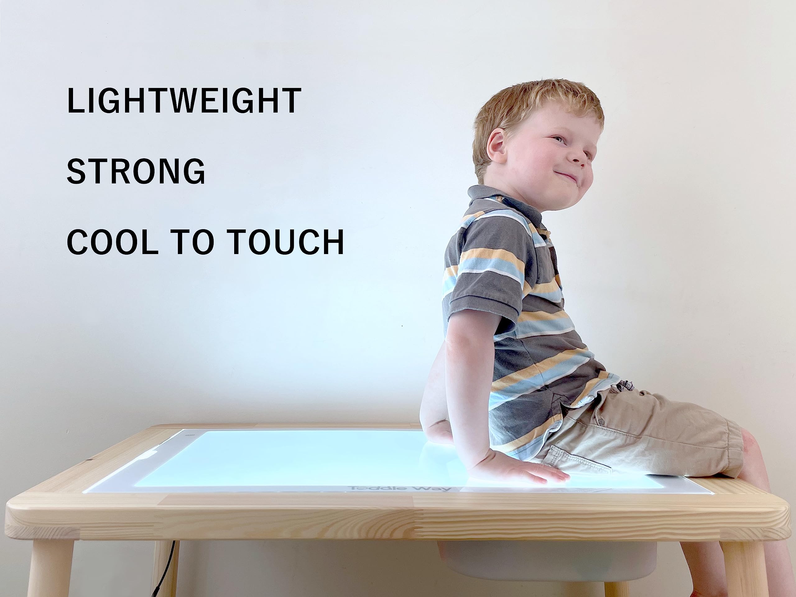 Toddle Way LED Light Pad Compatible with IKEA Flisat Table. Use standalone or as a Flisat Table Insert. 3 Light Levels for tracing, Arts Crafts, Montessori Waldorf Reggio Light Sensory Play for Kids