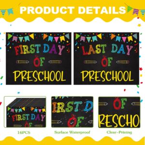 PETCEE First Day School Sign - 15 Grades First and Last Day of School Sign 8 x 10 for Kids Girls Boys Reusable Preschool Kindergarten to College Gifts