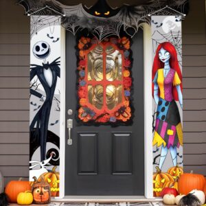 jack sally banners porch signs halloween decor christmas nightmare banner halloween decorations outdoor before party banner