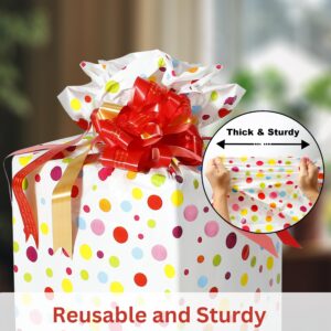 Shineloha 3 Pack Large Gift Bags (XL) 44"x 36" | Oversized Plastic Gift Bags with Pull Flowers | Party Favor Bags, Large Gift Bags for Presents |Birthday Gift Gag, New Parents