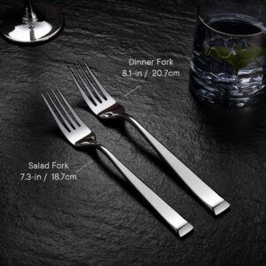 Royalrose 20-Piece Alexander Fine Silverware Set, Service for 4, 18/10 Stainless Steel, Well Made, Dishwasher Safe, Heavy Duty Flatware Set