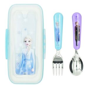 Frozen Elsa Fork and Spoon Flatware Set with Case