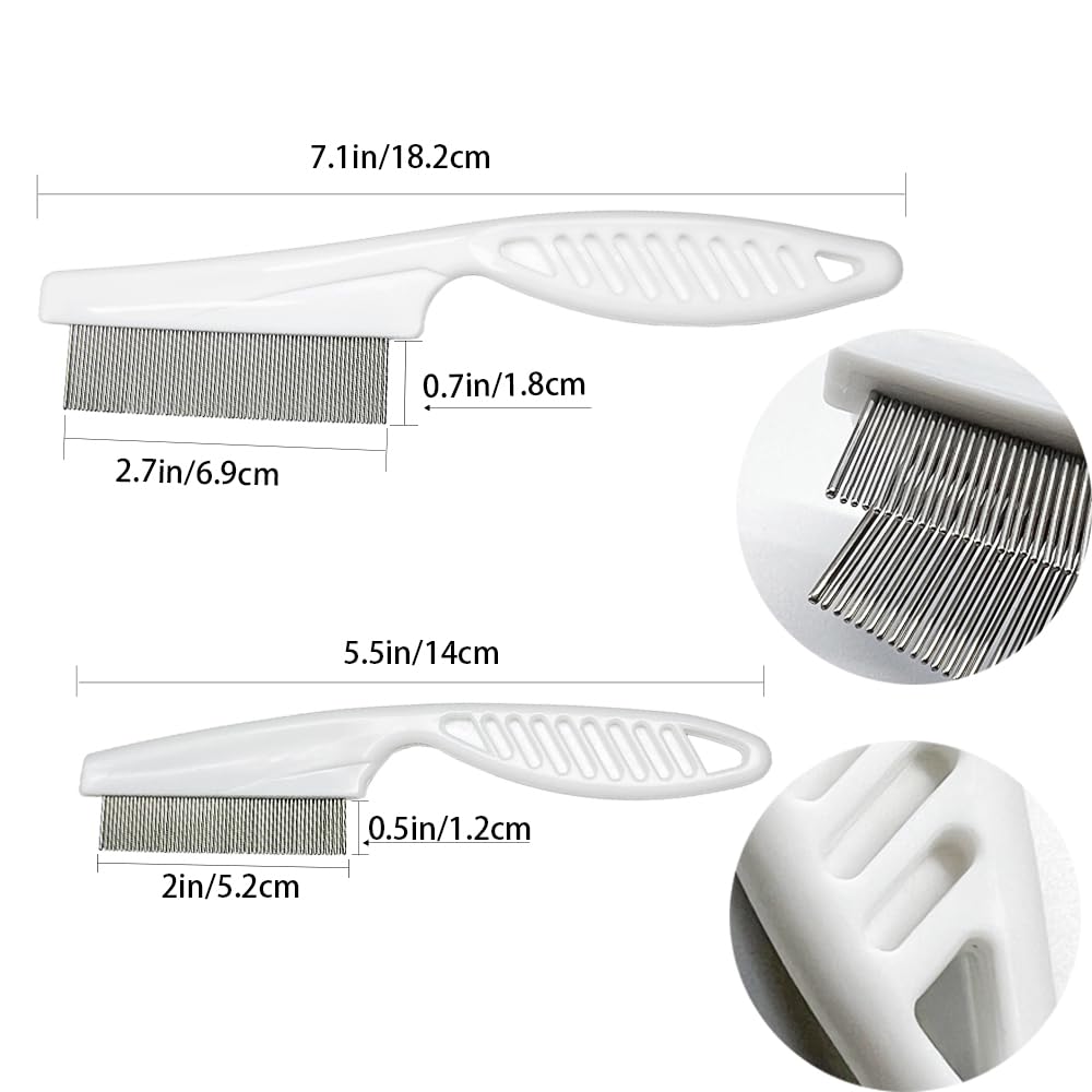 Multifunctional Pet Grooming Comb - Flea Removal, Tear Stain Remover for Dogs, Cats, Puppies, and Small Pets