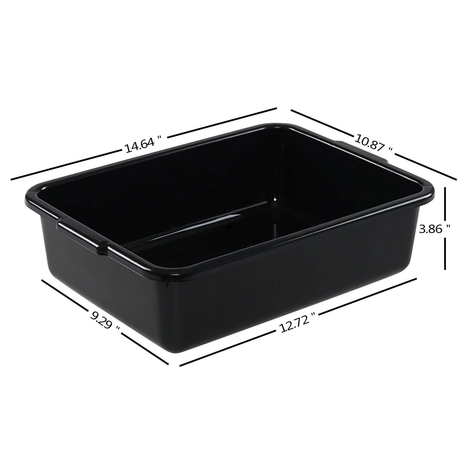 Saedy 5 Pack Small Commercial Bus Box, 8L Food Service Bus Tub Plastic Wash Basin