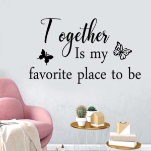 4 Pieces Home Wall Decor Signs, THIS IS US TOGETHER BLESS THIS HOME AMILY Wall Decor For Living Room Bedroom all Decor Vinyl Wall Stickers for Living Room Bedroom Inspirational Art Wall Decorations for Home Office Teen Dorm