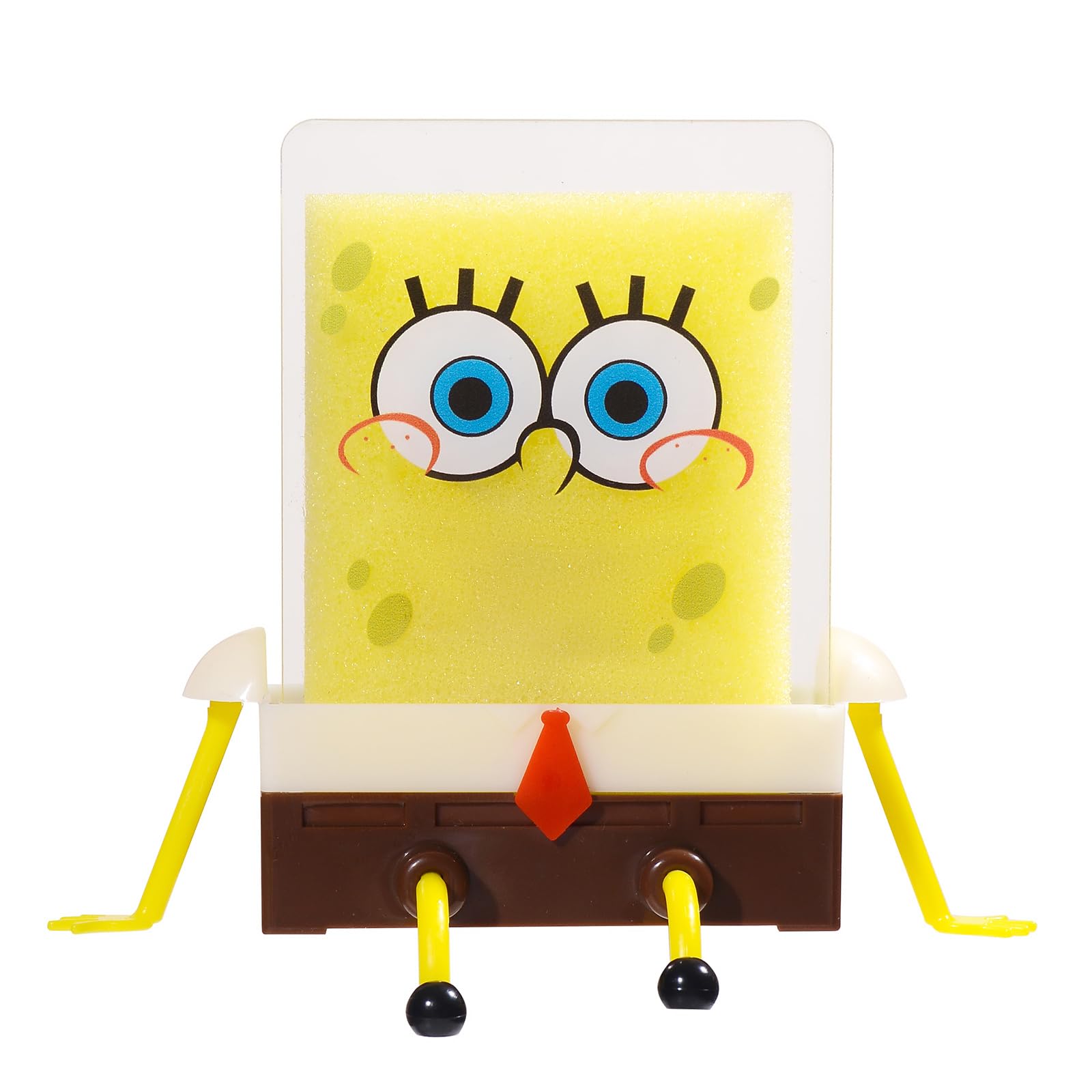 Kitchen Cartoon Sponge Holder, Creative Cleaning Sponge Holder with 4pc Sponge, Kitchen Sink Sponge Holder