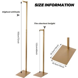 Sintuff Adjustable Cloth Display Stand Adjustable 48-72 Garment Display Single Metal Cloth Display Single Rack Display Single Costumer Shirt Display Costumer for Thrift Shop Retail Store (Gold)