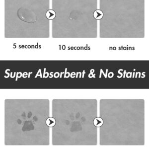 Absorbent Dog Water Mat-Dog Mat for Food and Water Bowl, Quick Dry Pet Feeding Mat, No Stains Dog Food mat, Dog Accessories Pet Supplies Mat-Dog Water Bowl Mat for Messy Drinkers