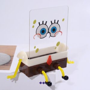 Kitchen Cartoon Sponge Holder, Creative Cleaning Sponge Holder with 4pc Sponge, Kitchen Sink Sponge Holder