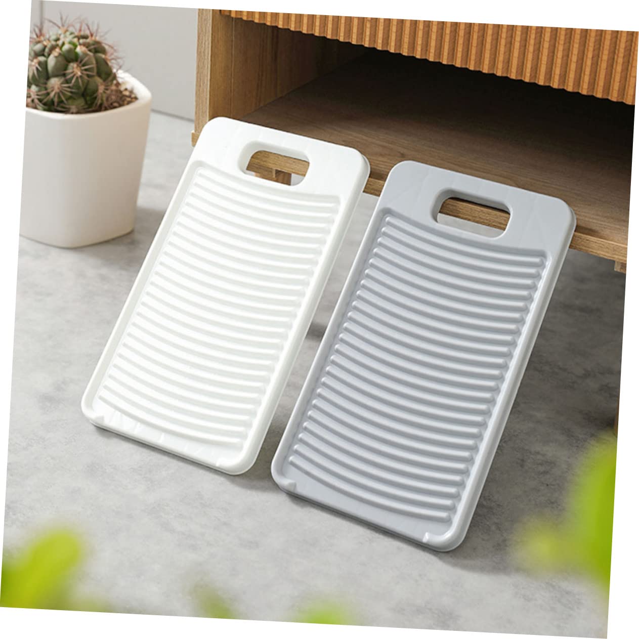 FONDOTIN 2 Pcs Thicken Washboard Scrubbing Board Household Laundry Tool for Clothes Design for Efficient Cleaning for Home and Camping Use