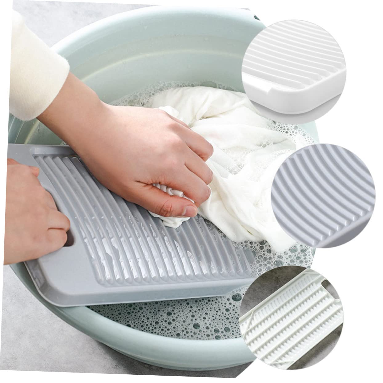 FONDOTIN 2 Pcs Thicken Washboard Scrubbing Board Household Laundry Tool for Clothes Design for Efficient Cleaning for Home and Camping Use