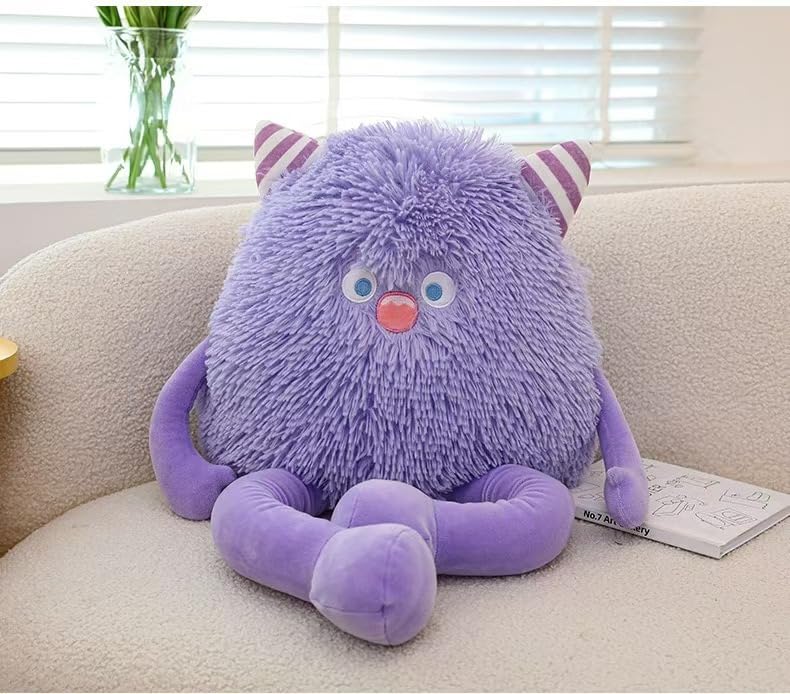 Arkdorz Cute Monster Plush Toy,12.6''Soft Monster Stuffed Animal Plush Pillow,Birthday Halloween Christmas Plush Gifts for Kids Boys Girls (Purple)