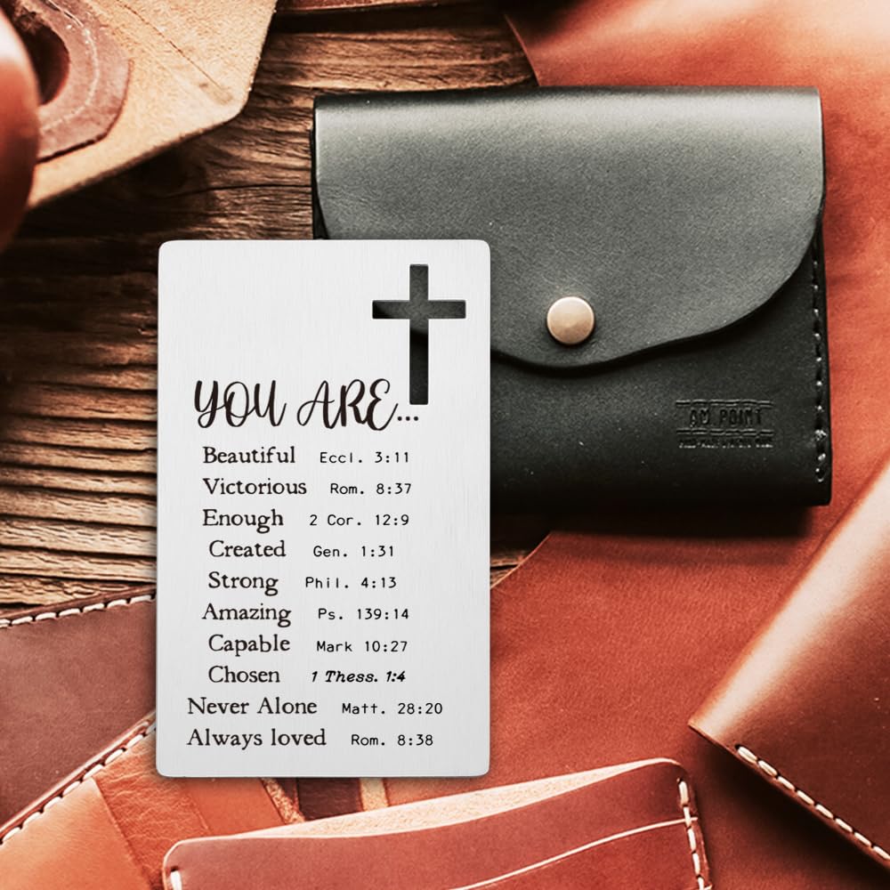 Christian Gifts for Women, Women Wallet Card, Inspirational Christian Gifts, Bible Verses Decor, Biblical Gifts for Women, Gifts for Best Friends, Birthday Gifts for Women Sister Coworker