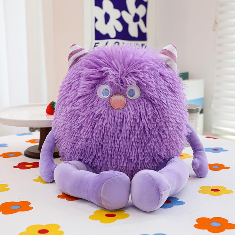 Arkdorz Cute Monster Plush Toy,12.6''Soft Monster Stuffed Animal Plush Pillow,Birthday Halloween Christmas Plush Gifts for Kids Boys Girls (Purple)