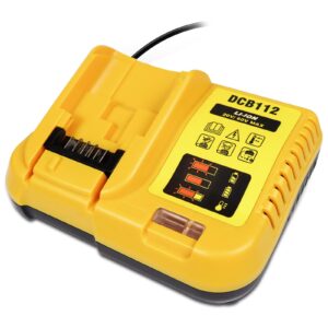 battery charger replacement for dewalt 12v 20v and 60v max lithium-ion battery dcb112 for dcb205 dcb112 dcb201 dcb200 dcb612 dcb609-2 dcb609 dcb606 dcb606-2 dcb208 dcb206 dcb206-2 dcb204 dcb203