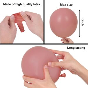 RUBFAC Dusty Pink Balloons, 120pcs 5 Inch Blush Pink Balloons, Thicker Pink Balloons for Birthday Wedding Baby Shower Mother's Day Anniversary Party Decorations