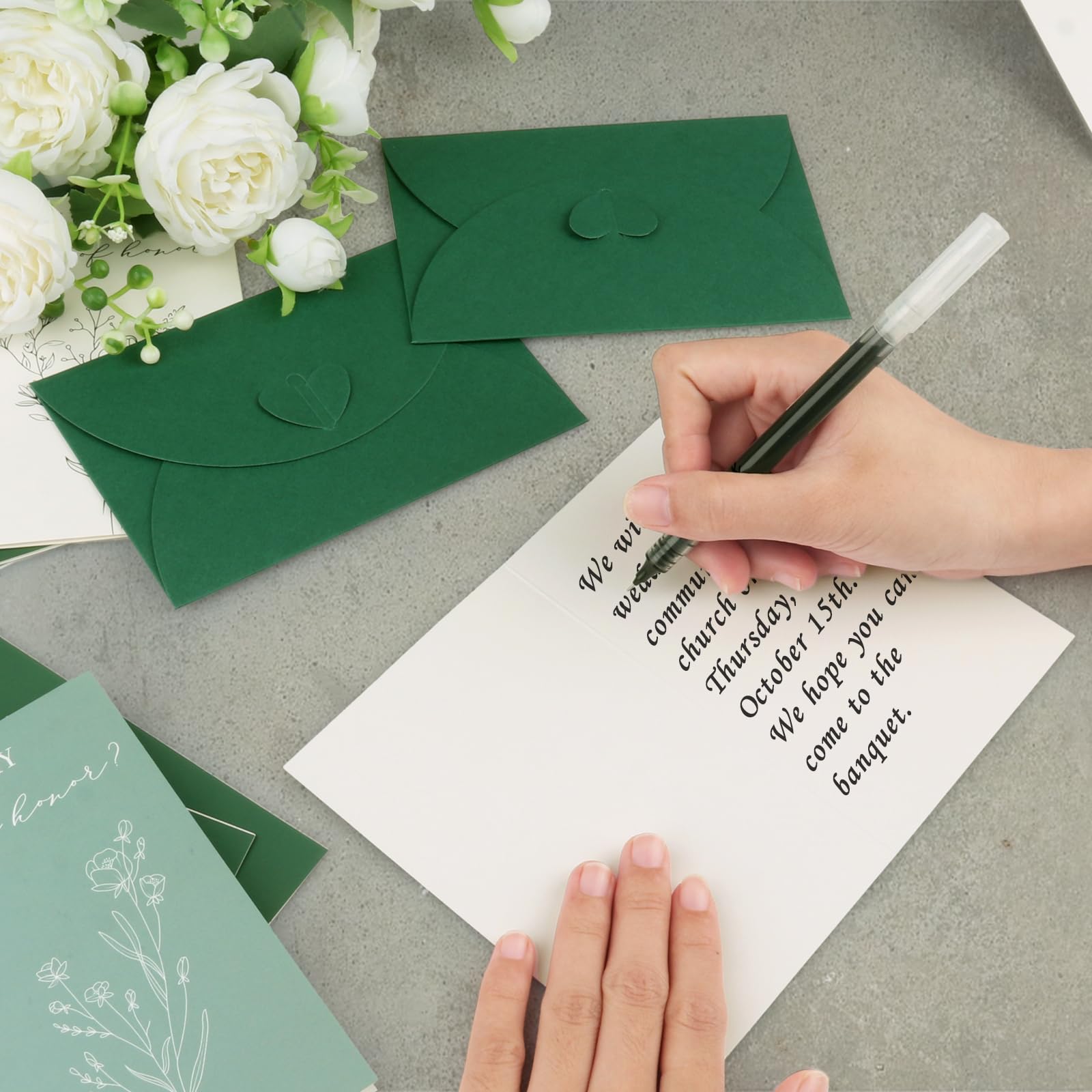 Will You Be My Bridesmaid Cards with Envelopes Flower Greenery Will You Be My Maid of Honor Matron of Honor Handmade Invitations for Bridal Proposal Wedding (8 Set, 16PCS)