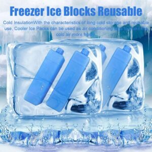 RJSQAQE Ice Packs for Cooler Long Lasting Reusable, Ice Packs Ice Crystal Boxes for Coolers, Home Freezer Blocks,Refrigerator Ice Crystal Box,Cold Freezer Packs