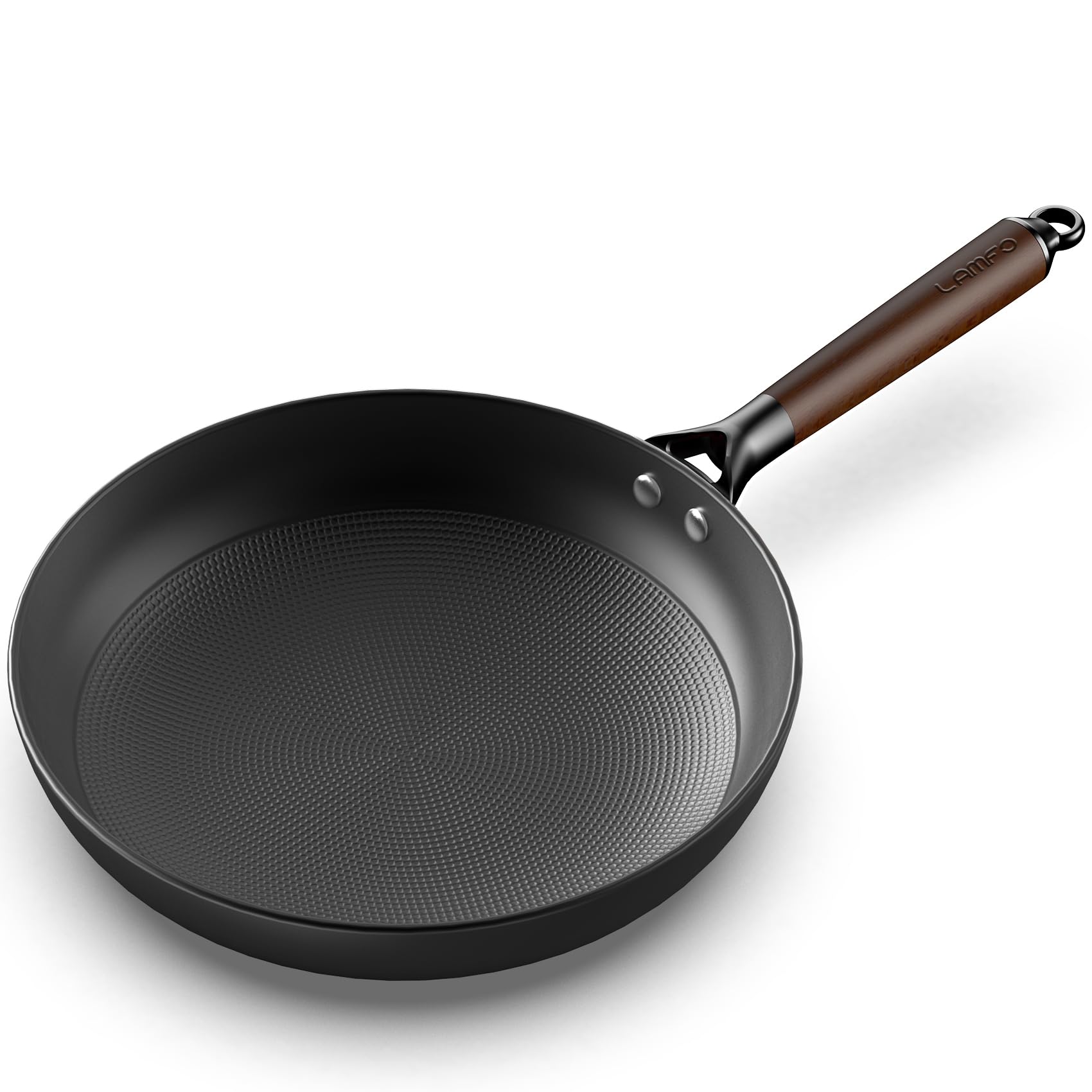 LAMFO Cast Iron Skillet, 8 Inch Non Stick Frying Pans with Removable Handle Skillet, Egg Pan Nonstick Cooking Pan, Oven Safe Dishwasher Safe