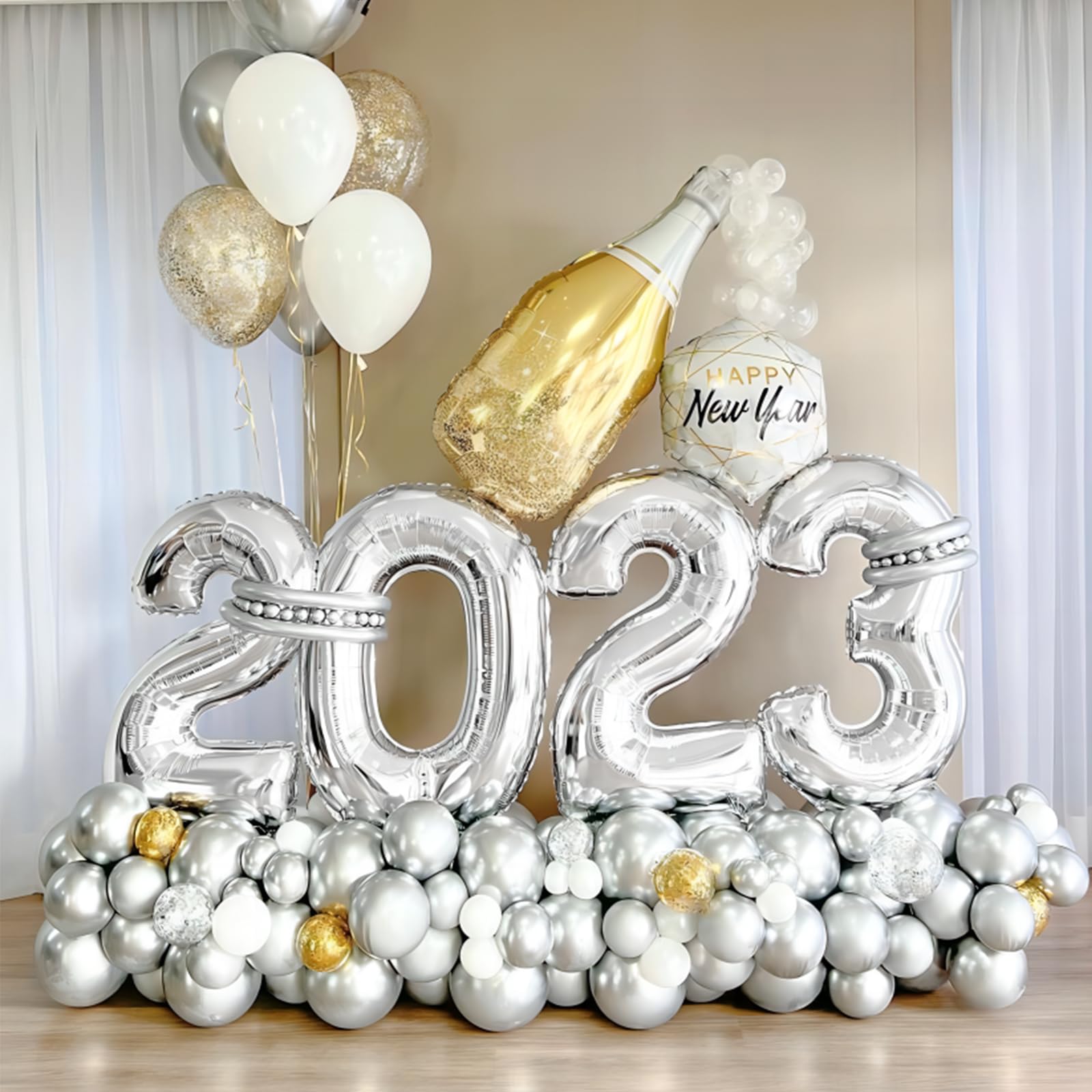 40 Inch Silver Number Balloons, Helium Mylar Foil Number Balloons for Birthdays, Number 2 Balloon for Party Wedding Bachelorette Birthday Bridal Shower Graduation Anniversary Celebration Party Decorations Supplies