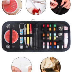 JANREAY Sewing Kit with 94 Sewing Accessories, Sewing Kit Travel Sewing Accessories for Beginners, Yarn Rolls, Sewing Needles, Yarn, Thimble, Tape Measure etc